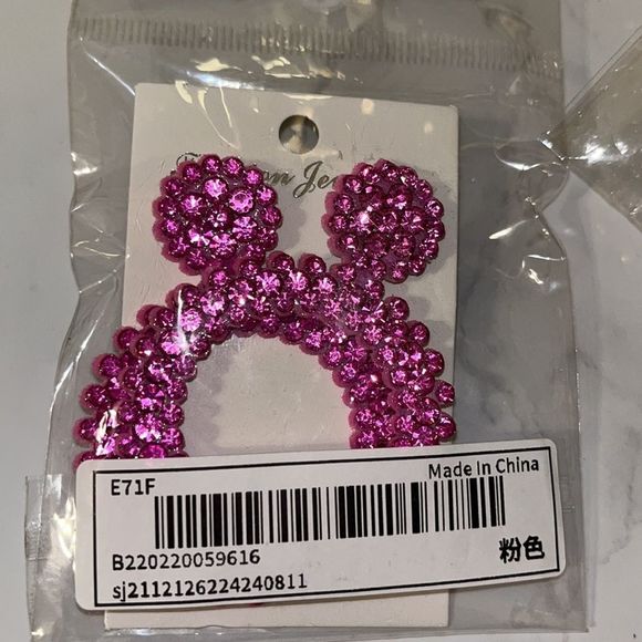 Pink Stone Earrings- Brand New from Glamorous Accessories - Picture 2 of 2